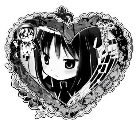 homura akemi from madoka magica in a heart locket png